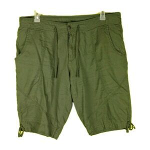 Magellan Sportswear Outdoor Shorts Drawstrings Tied Leg Green Womens 18